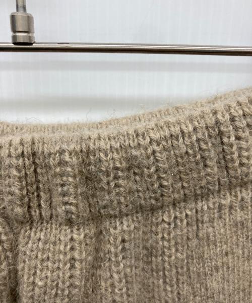 UNFIL（アンフィル）UNFIL (アンフィル) キャメル ニット ワイド パンツ ブラウン サイズ:Sの古着・服飾アイテム