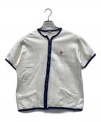 JANTZENジャンセン）の古着「半袖ジップスウェット」｜ホワイト