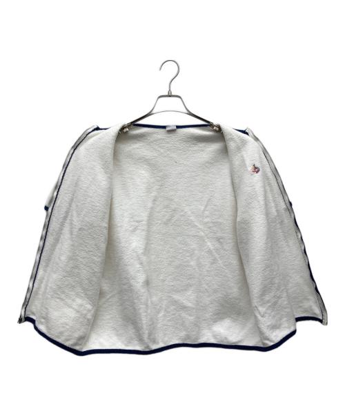 JANTZEN（ジャンセン）JANTZEN (ジャンセン) 半袖ジップスウェット ホワイト サイズ:Mの古着・服飾アイテム