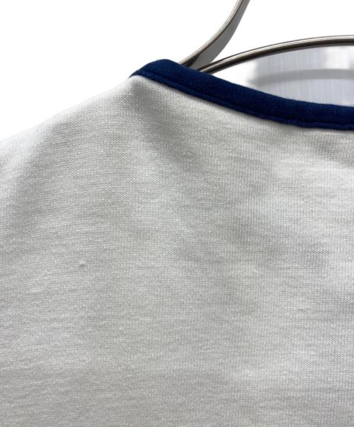 JANTZEN（ジャンセン）JANTZEN (ジャンセン) 半袖ジップスウェット ホワイト サイズ:Mの古着・服飾アイテム