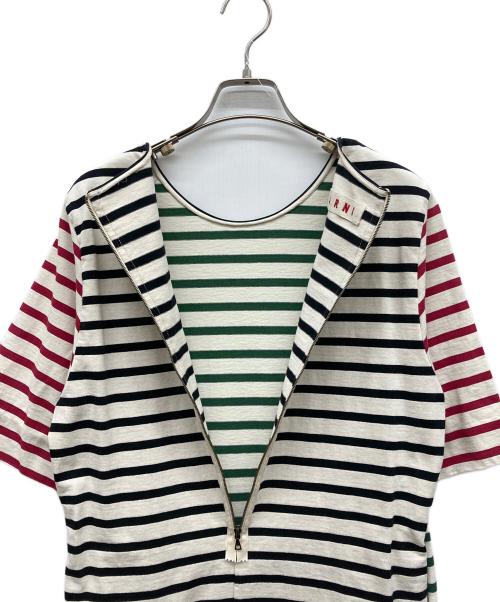 MARNI（マルニ）MARNI (マルニ) ボーダーワンピース COMMESSA ベージュ サイズ:38の古着・服飾アイテム