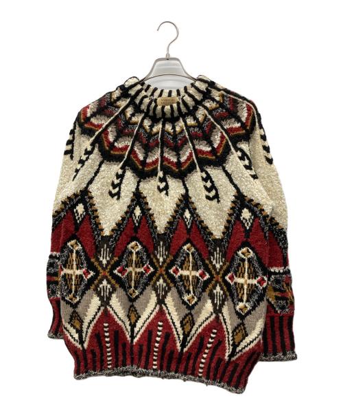 YOSHIYUKI KONISHI（ヨシユキコニシ）YOSHIYUKI KONISHI (ヨシユキコニシ) 総柄ニット レッド サイズ:なしの古着・服飾アイテム