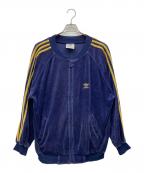 adidasアディダス）の古着「刺繍トレフォイルロゴトラックジャケット」｜パープル