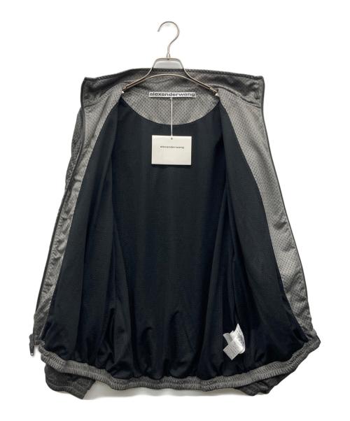 ALEXANDER WANG（アレキサンダー・ワン）ALEXANDER WANG (アレキサンダー・ワン) Perforated Mesh Track Jacket グレー サイズ:Sの古着・服飾アイテム