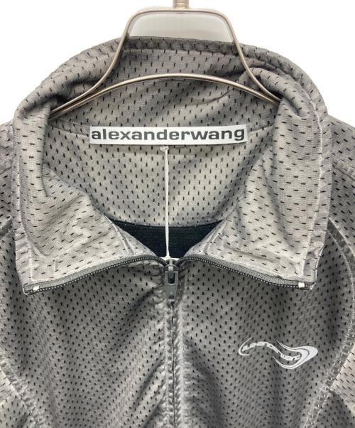 ALEXANDER WANG（アレキサンダー・ワン）ALEXANDER WANG (アレキサンダー・ワン) Perforated Mesh Track Jacket グレー サイズ:Sの古着・服飾アイテム