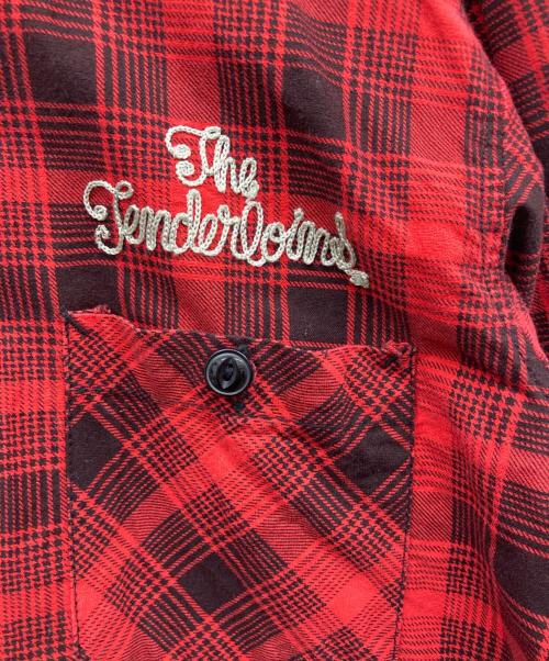 TENDERLOIN（テンダーロイン）TENDERLOIN (テンダーロイン) チェックフランネルシャツ レッド×ブラック サイズ:SMALLの古着・服飾アイテム