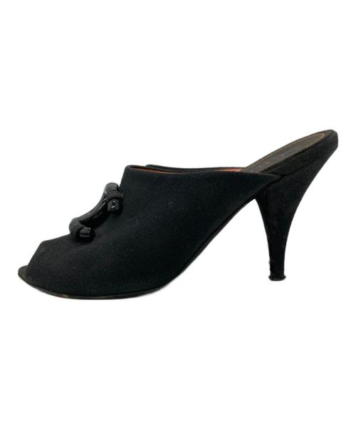 CHANEL（シャネル）CHANEL (シャネル) オープントゥーサンダル ブラック サイズ:36Cの古着・服飾アイテム