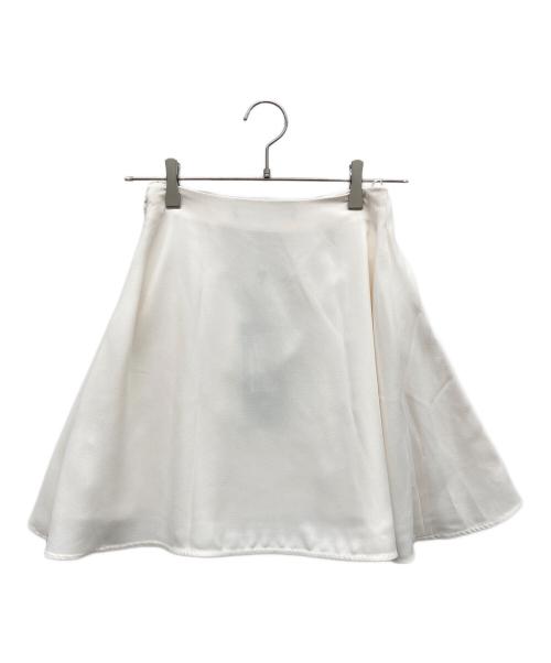 ELISABETTA FRANCHI（エリザベッタフランキ）ELISABETTA FRANCHI (エリザベッタフランキ) フリルミニスカート ホワイト サイズ:38の古着・服飾アイテム