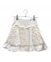 ELISABETTA FRANCHI（エリザベッタフランキ）の古着「フリルミニスカート」｜ホワイト