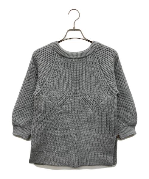 ELISABETTA FRANCHI（エリザベッタフランキ）ELISABETTA FRANCHI (エリザベッタフランキ) 厚手ニット グレー サイズ:40の古着・服飾アイテム