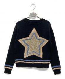 ELISABETTA FRANCHI（エリザベッタフランキ）の古着「薄手ニット」｜ブラック