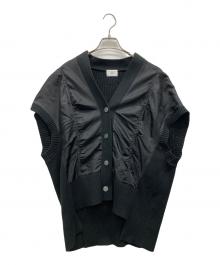 siro de labonte（シロ デ ボランテ）の古着「異素材 ドッキングベスト」｜ブラック