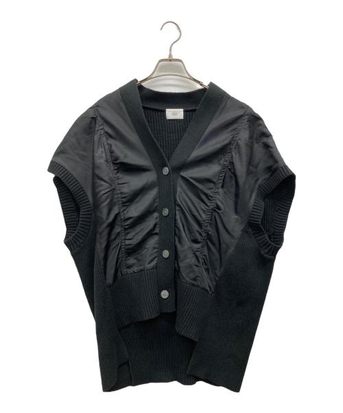 siro de labonte（シロ デ ボランテ）siro de labonte (シロ デ ボランテ) 異素材 ドッキングベスト ブラック サイズ:Mの古着・服飾アイテム