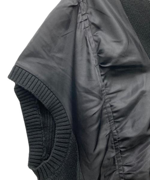 siro de labonte（シロ デ ボランテ）siro de labonte (シロ デ ボランテ) 異素材 ドッキングベスト ブラック サイズ:Mの古着・服飾アイテム