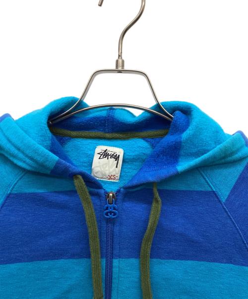 stussy（ステューシー）stussy (ステューシー) ジップパーカー スカイブルー サイズ:XSの古着・服飾アイテム