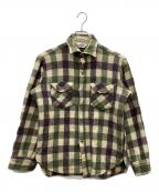 WOOLRICHウールリッチ）の古着「ウールチェックシャツ」｜カーキ