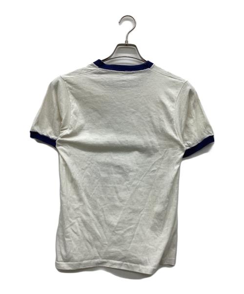 USED（ユーズド）USED (ユーズド) リンガーTシャツ ホワイト サイズ:不明の古着・服飾アイテム