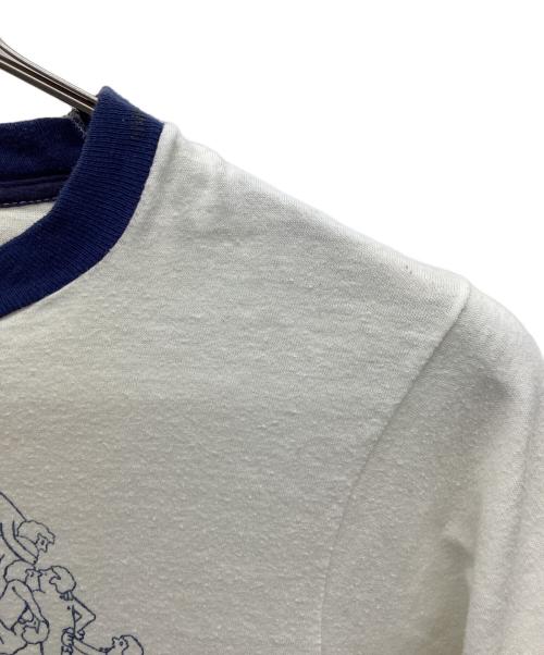 USED（ユーズド）USED (ユーズド) リンガーTシャツ ホワイト サイズ:不明の古着・服飾アイテム
