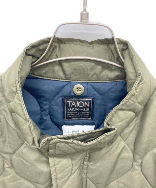 TAION（タイオン）TAION (タイオン) ミリタリー フライフロント ダウンコート カーキ サイズ:ASIA Lの古着・服飾アイテム