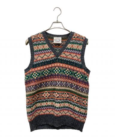 中古・古着通販】jamieson's (ジャミーソンズ) ニットベスト ブラウン