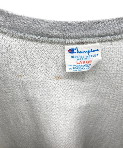 Champion（チャンピオン）Champion (チャンピオン) 三段中抜きカプセルアーチプリント リバースウィーブスウェット グレー サイズ:LARGEの古着・服飾アイテム