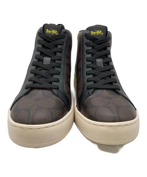 COACH（コーチ）COACH (コーチ) クリップ ハイ トップ スニーカー・シグネチャー キャンバス ブラウン サイズ:US8Dの古着・服飾アイテム