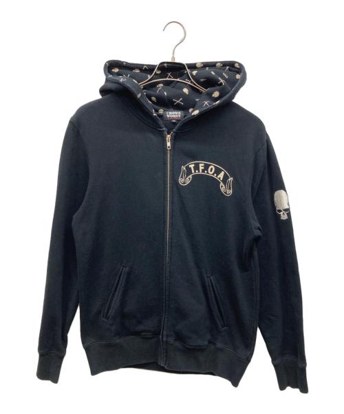 CROWS WORST（クローズ＆ワースト）CROWS WORST (クローズ＆ワースト) ジップパーカー ブラック サイズ:Mの古着・服飾アイテム