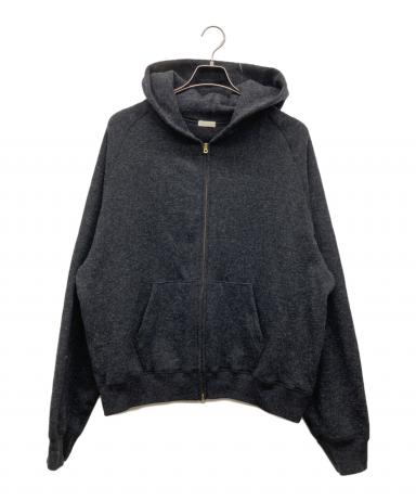 中古・古着通販】LIDnM (リドム) WOOL CASHMERE ZIP HOODIE ブラック