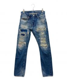Hysteric Glamour（ヒステリックグラマー）の古着「RSM加工デニムパンツ」｜インディゴ