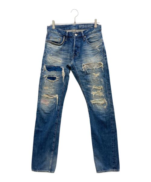 Hysteric Glamour（ヒステリックグラマー）Hysteric Glamour (ヒステリックグラマー) RSM加工デニムパンツ インディゴ サイズ:31inchの古着・服飾アイテム