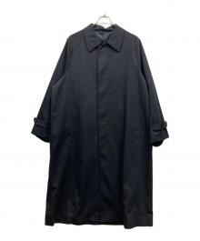 Adam et Rope（アダム エ ロペ）の古着「高密度ナイロンタスランオーバーステンカラーコート」｜ブラック