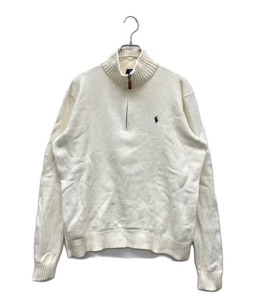 POLO RALPH LAUREN（ポロ・ラルフローレン）POLO RALPH LAUREN (ポロ・ラルフローレン) ハーフジップニット アイボリー サイズ:S 170/92Aの古着・服飾アイテム