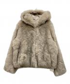 GALLARDA GALANTEガリャルダガランテ）の古着「フェイクファーフーディーブルゾン」｜ベージュ