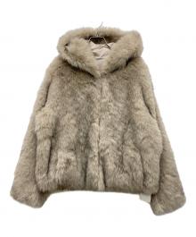 GALLARDA GALANTE（ガリャルダガランテ）の古着「フェイクファーフーディーブルゾン」｜ベージュ