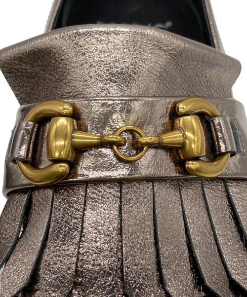 MANA（マナ）MANA (マナ) 厚底キルトローファー シルバー サイズ:39の古着・服飾アイテム