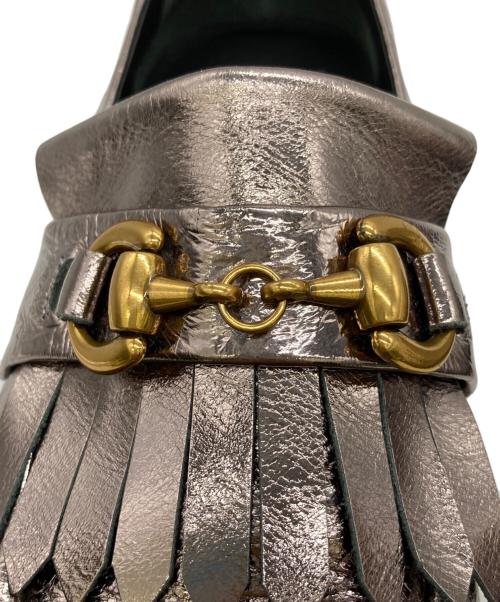 MANA（マナ）MANA (マナ) 厚底キルトローファー シルバー サイズ:39の古着・服飾アイテム