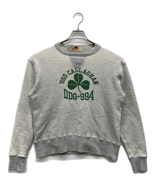 CUSHMAN（クッシュマン）CUSHMAN (クッシュマン) 両Vプリントスウェット グレー サイズ:Mの古着・服飾アイテム