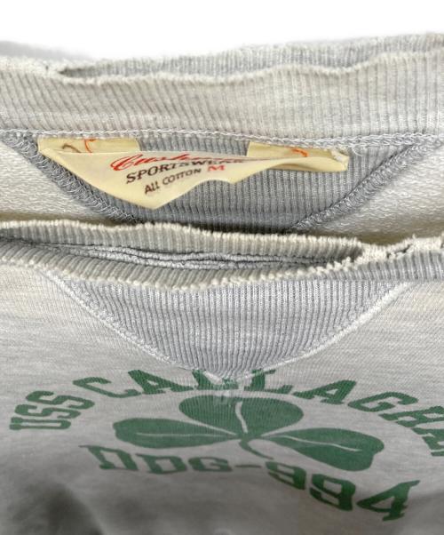 CUSHMAN（クッシュマン）CUSHMAN (クッシュマン) 両Vプリントスウェット グレー サイズ:Mの古着・服飾アイテム