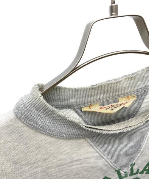 CUSHMAN（クッシュマン）CUSHMAN (クッシュマン) 両Vプリントスウェット グレー サイズ:Mの古着・服飾アイテム