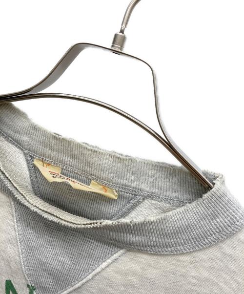 CUSHMAN（クッシュマン）CUSHMAN (クッシュマン) 両Vプリントスウェット グレー サイズ:Mの古着・服飾アイテム