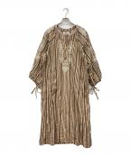 sara mallikaサラマリカ）の古着「Cotton Cord Embroidery Dress」｜ベージュ