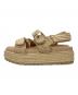 Steve Madden (スティーブマデン) ダブルベルトラフィアサンダル ベージュ サイズ:5Ｍ：6000円