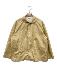 DANTON（ダントン）の古着「ナイロンタフタスタンドカラージャケット」｜ベージュ