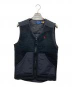 POLO RALPH LAURENポロ・ラルフローレン）の古着「切替ボアベスト」｜ブラック