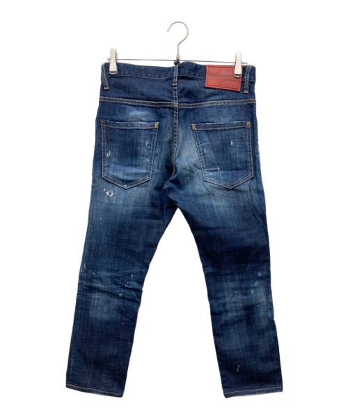 DSQUARED2（ディースクエアード）DSQUARED2 (ディースクエアード) クロップドデニムパンツ インディゴ サイズ:44の古着・服飾アイテム