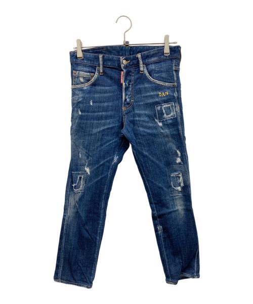 DSQUARED2（ディースクエアード）DSQUARED2 (ディースクエアード) クロップドデニムパンツ インディゴ サイズ:42の古着・服飾アイテム