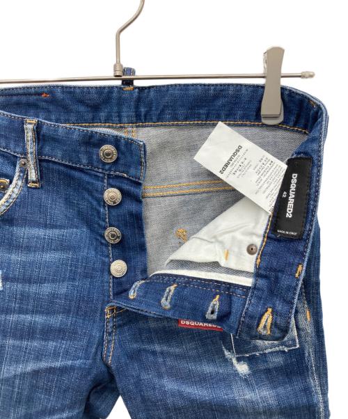 DSQUARED2（ディースクエアード）DSQUARED2 (ディースクエアード) クロップドデニムパンツ インディゴ サイズ:42の古着・服飾アイテム