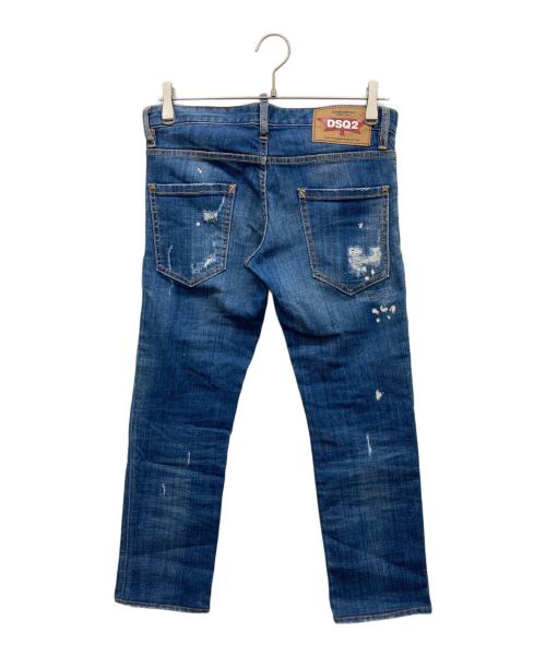 DSQUARED2（ディースクエアード）DSQUARED2 (ディースクエアード) クロップドデニムパンツ インディゴ サイズ:42の古着・服飾アイテム