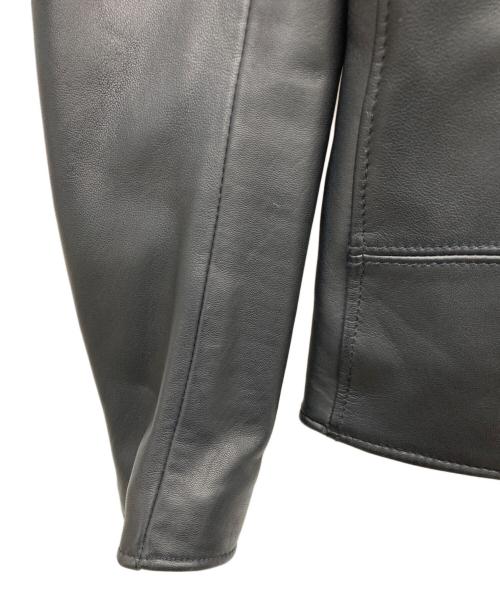 BEAMS（ビームス）BEAMS (ビームス) ラムレザーダブルライダースジャケット ブラック サイズ:Mの古着・服飾アイテム