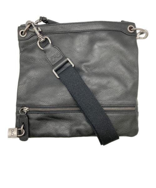 DOLCE & GABBANA（ドルチェ＆ガッバーナ）DOLCE & GABBANA (ドルチェ＆ガッバーナ) レザーショルダーバッグ ブラックの古着・服飾アイテム